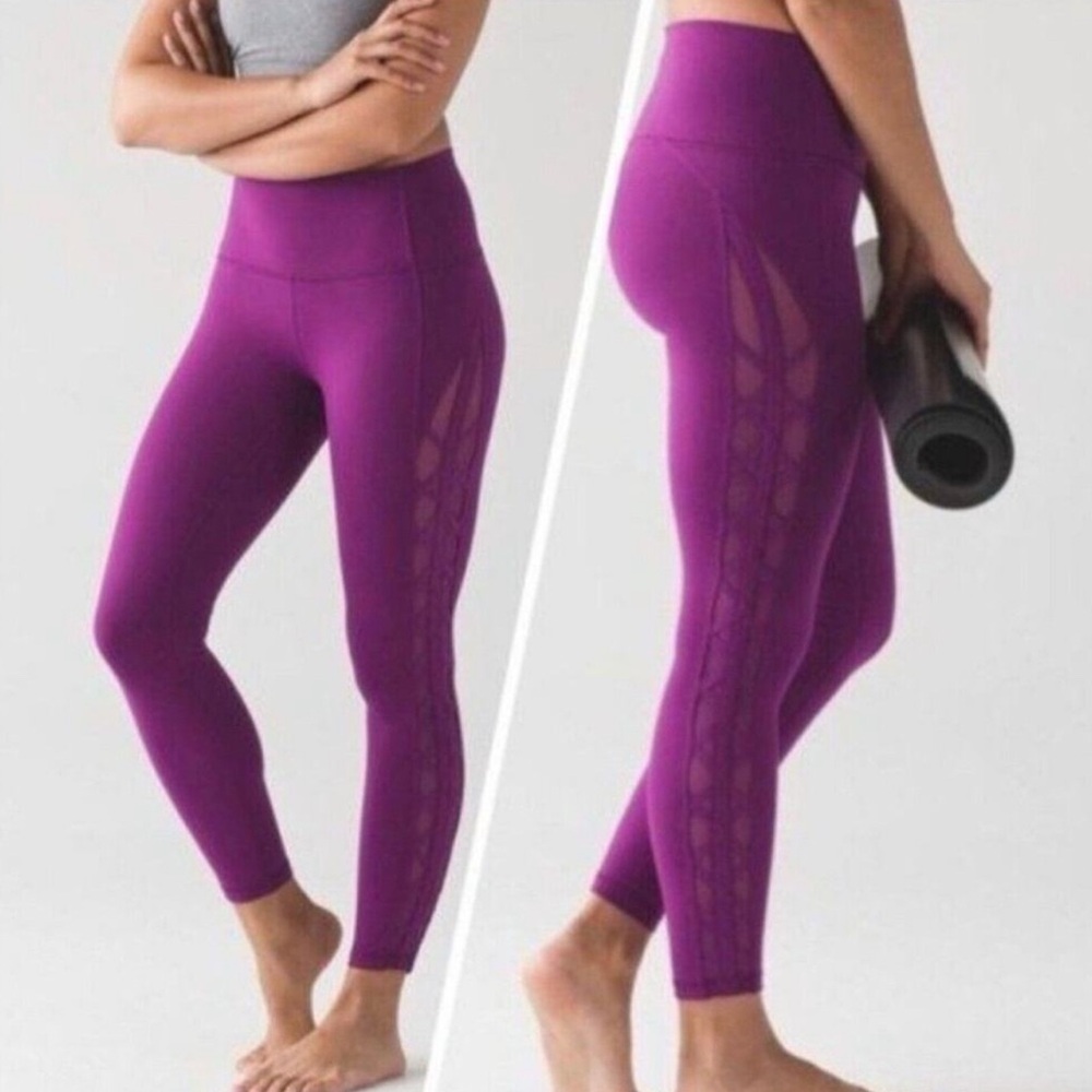 Lululemon High Times Pant Essential Rhythm Leggings in Chilled Grape - Sz 4